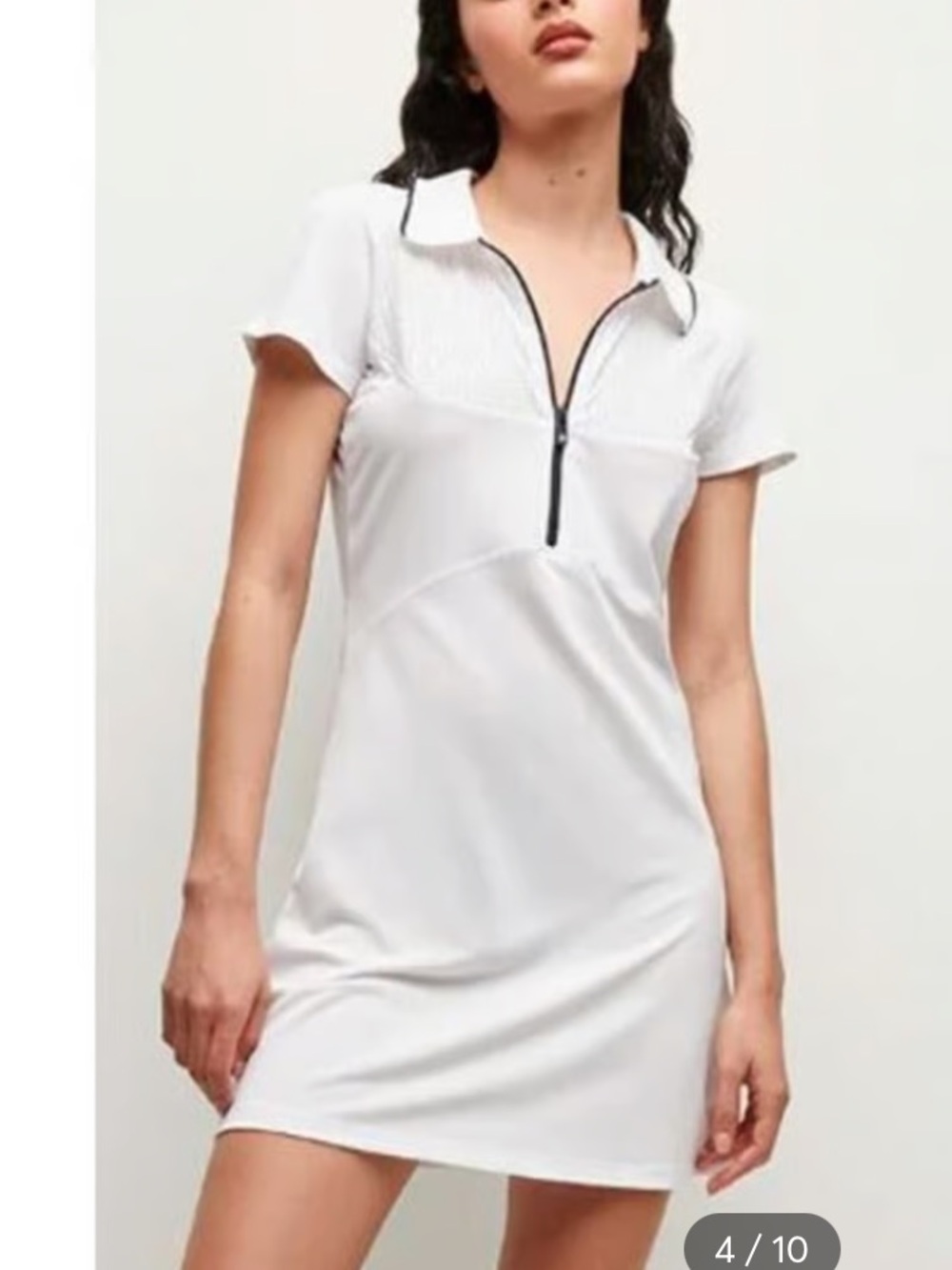 Veronica Beard Zip Polo Dress White Polo Mini Dress Size Small NWT